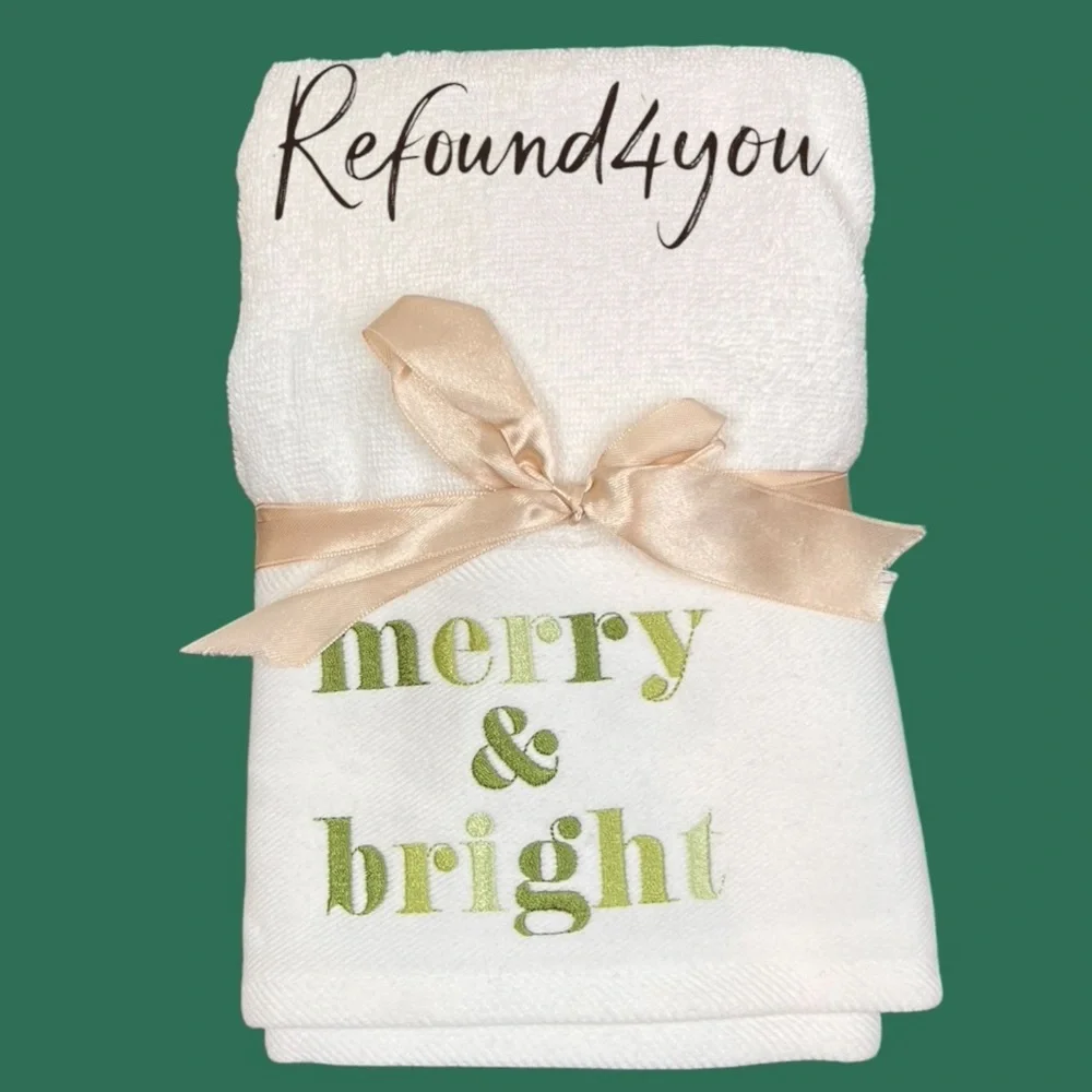 Deborah Connolly - ‘Merry & Bright’ Dish Towel (1) NWT. Firm!